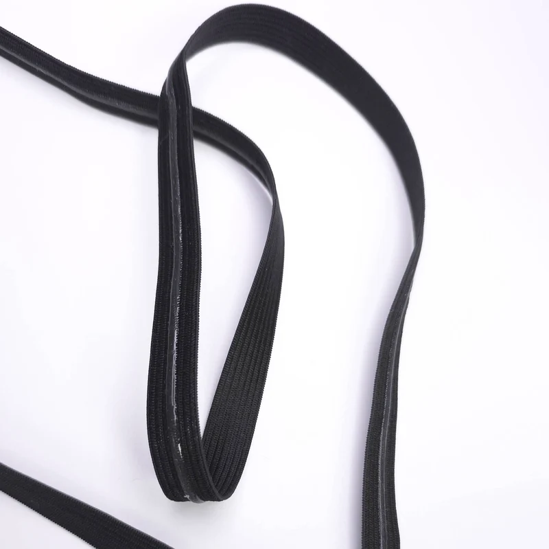 Bande élastique antidérapante en silicone | Noir | 13 mm