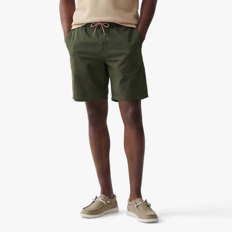 Bermuda 743 taille élastiquée vert militaire
