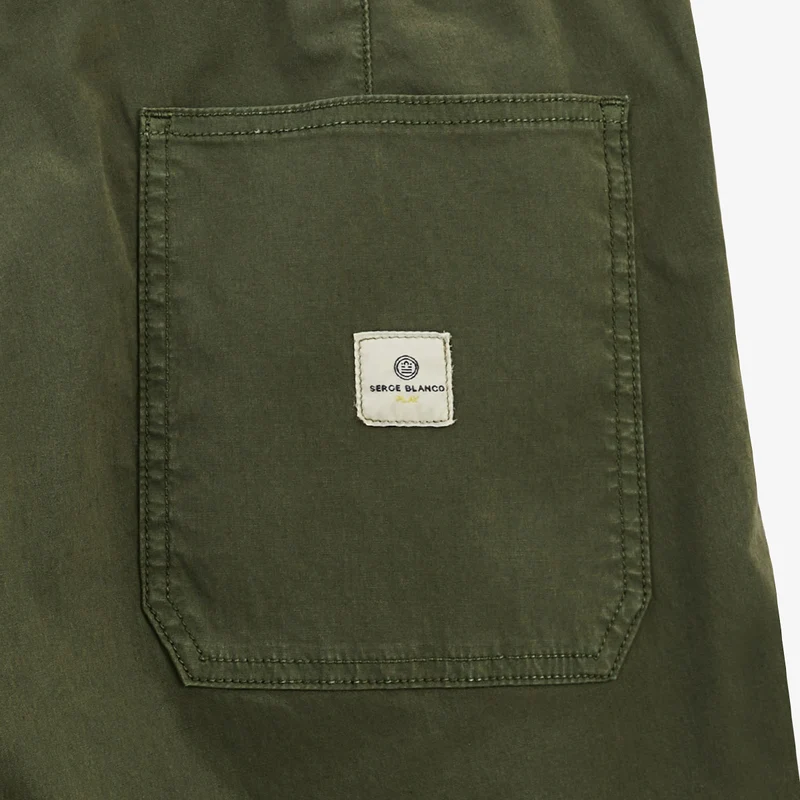 Bermuda 743 taille élastiquée vert militaire