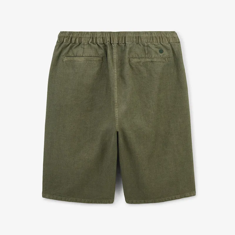 Bermuda 557 en lin et coton coupe ample vert olive