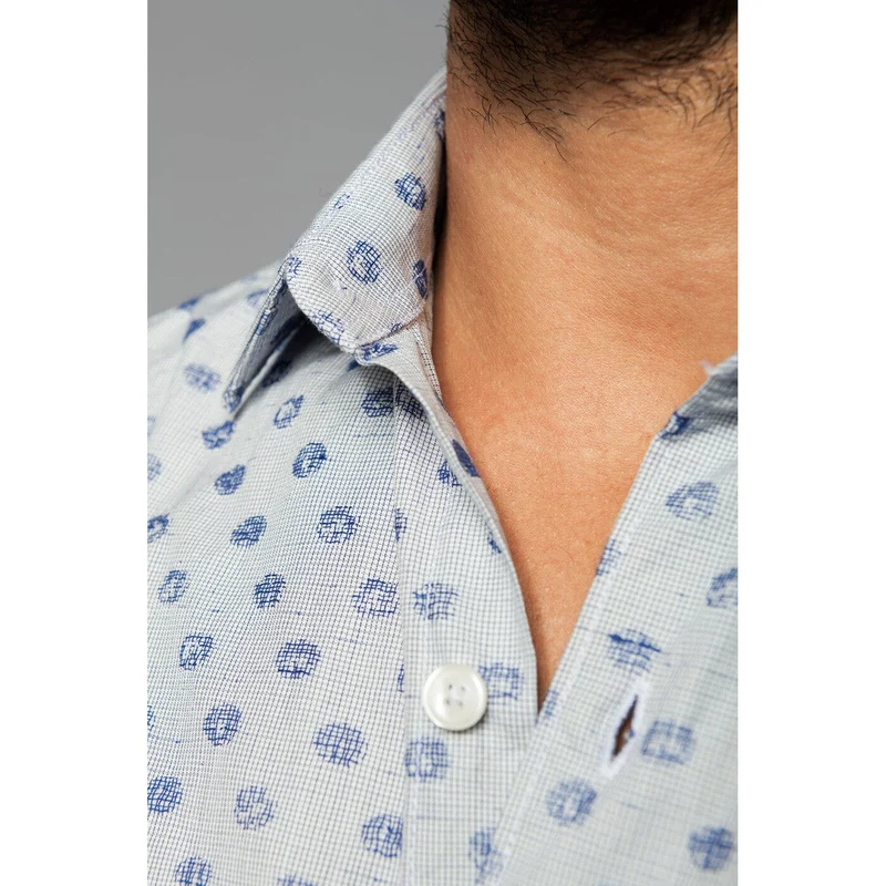 Chemise manches longues bleu aviateur