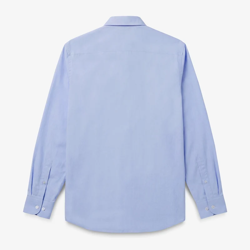 Chemise manches longues en coton fil sidogras bleu ciel