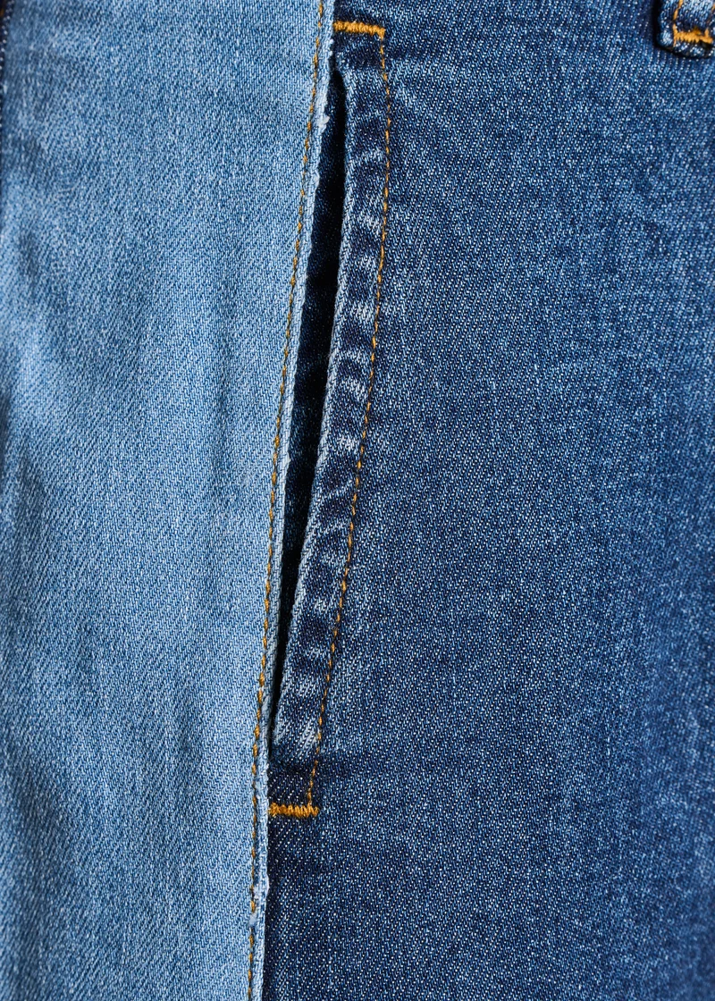 Jean barrel bicolore en coton biologique