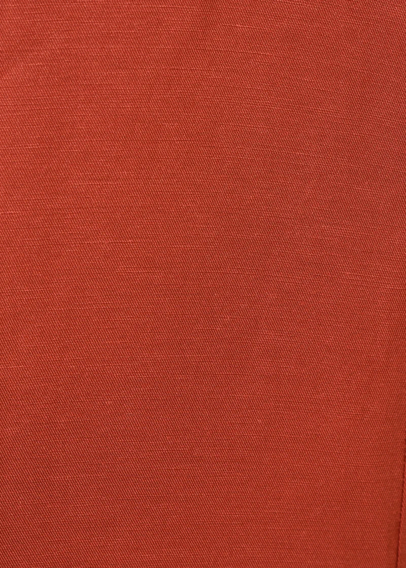 Pantalon taille haute 7/8ème brique à pan