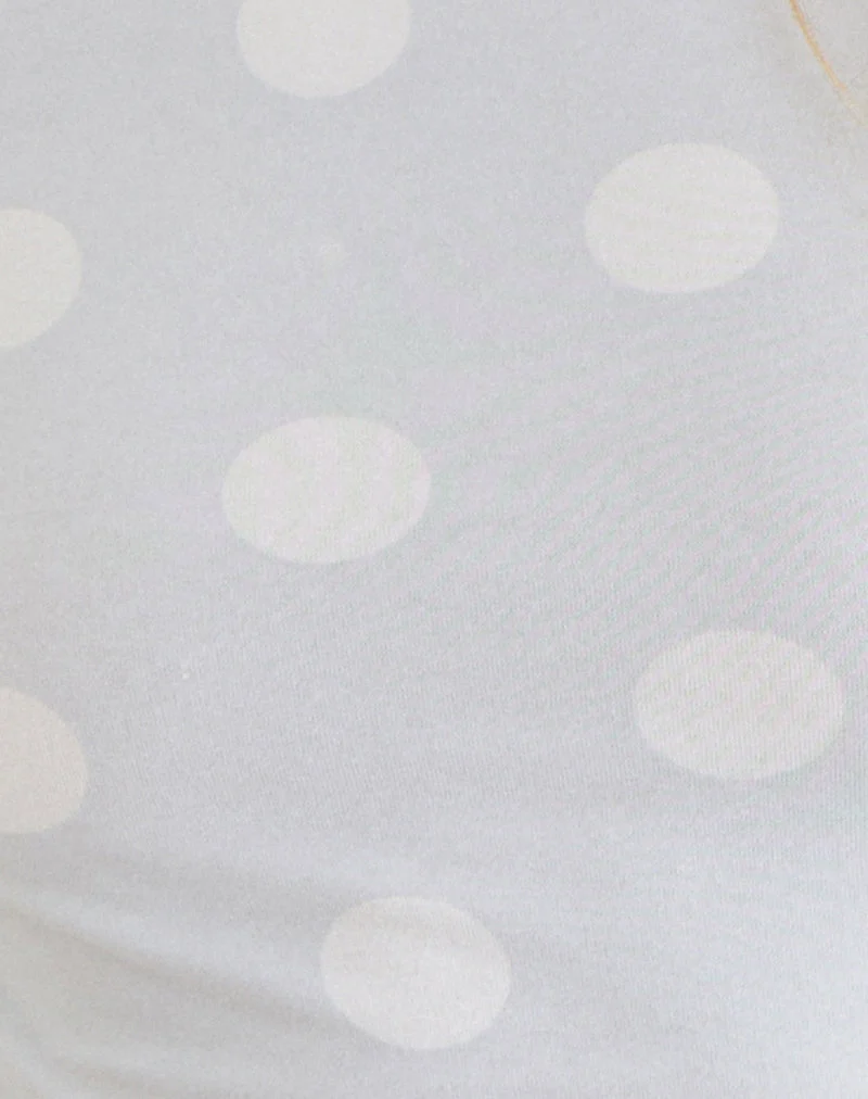 T-shirt Agneta couleur ivoire à gros pois ton sur ton