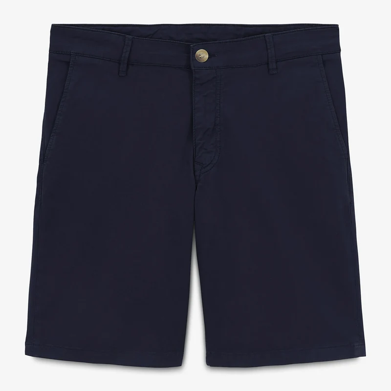 Bermuda 200 coupe confort en coton bleu marine