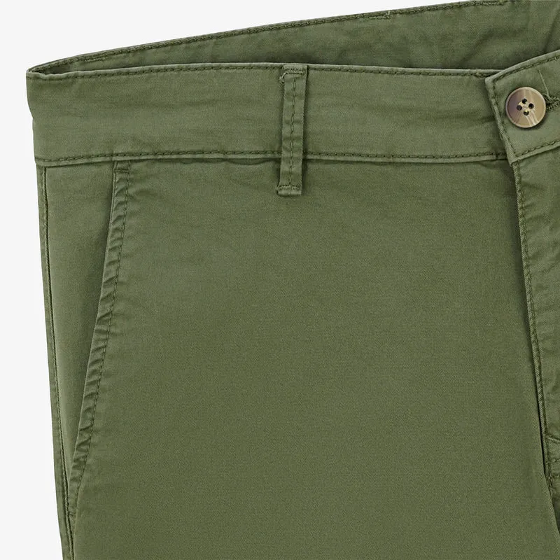 Bermuda 200 coupe confort en coton vert kaki