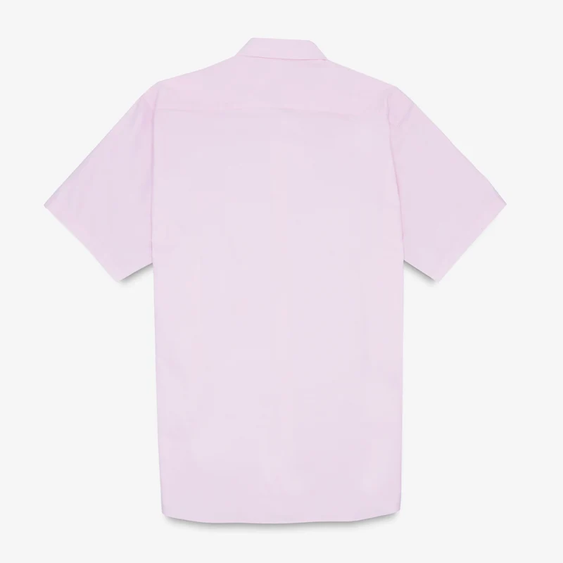 Chemise manches courtes tissu oxford rose