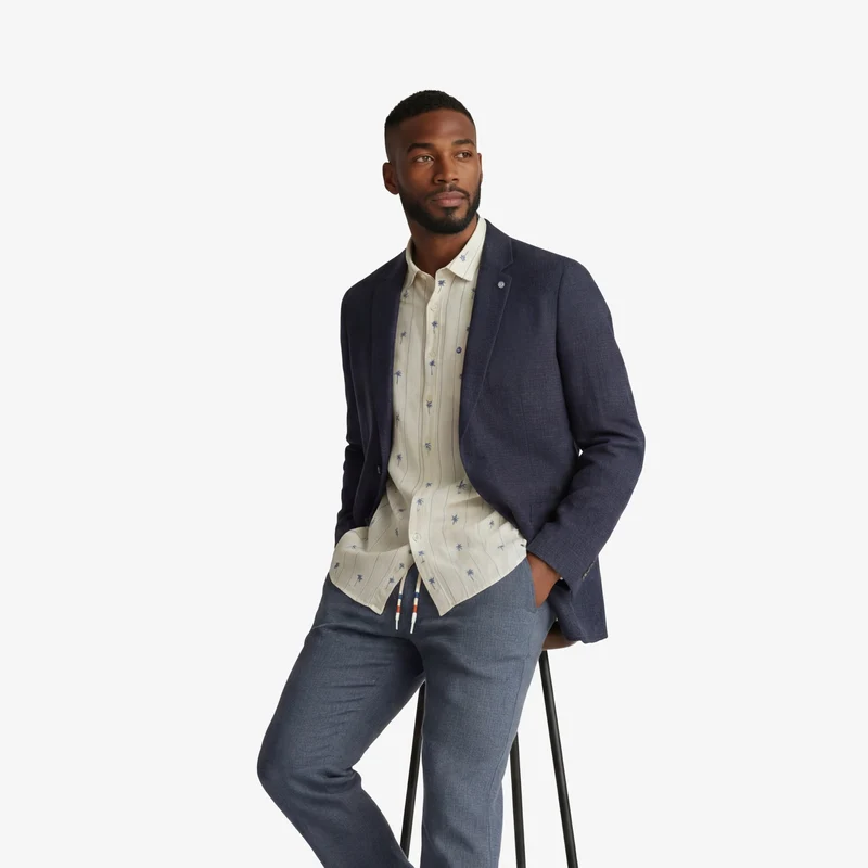 Blazer Simoncini en laine bleu