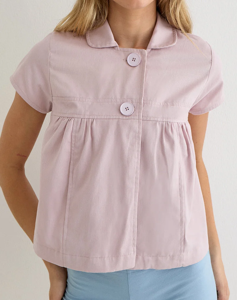 Chemise Kaelus en coton rose pâle