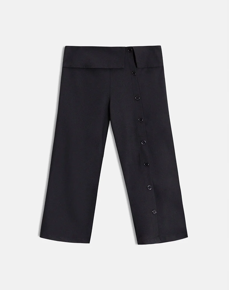 Pantalon capri Wamari noir sur mesure