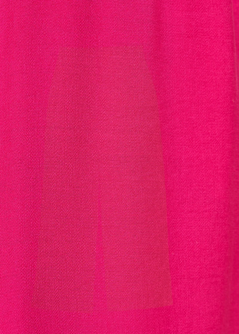Pantalon large rose fuchsia taille élastiquée