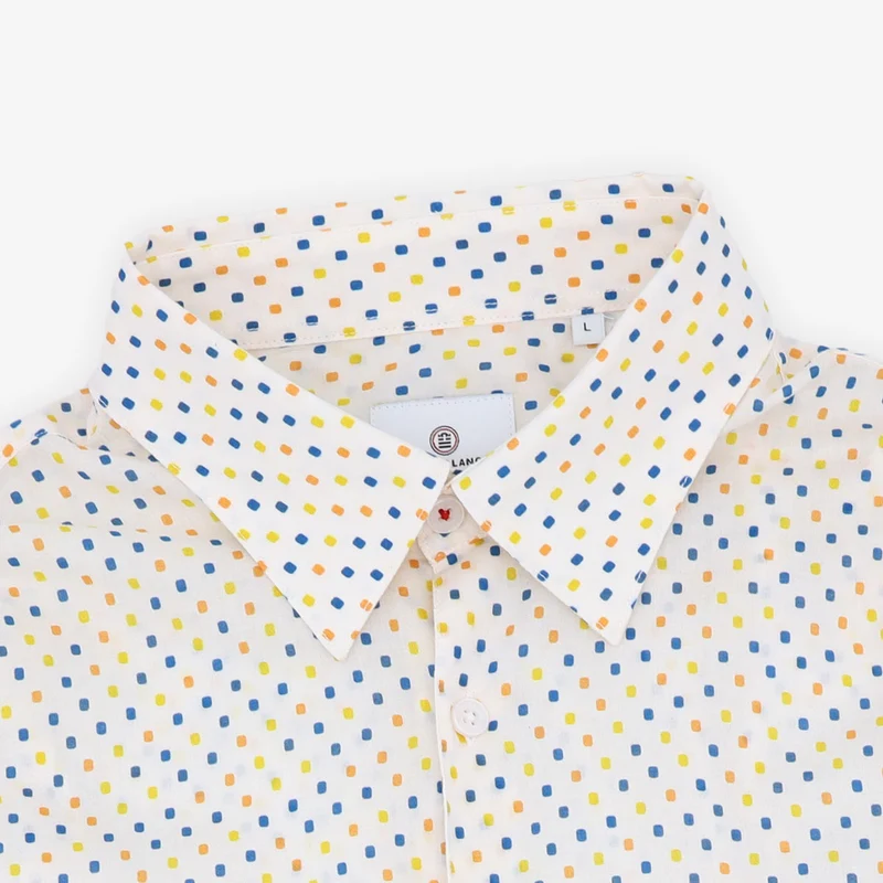 Chemise manches longues imprimée en coton multicolore