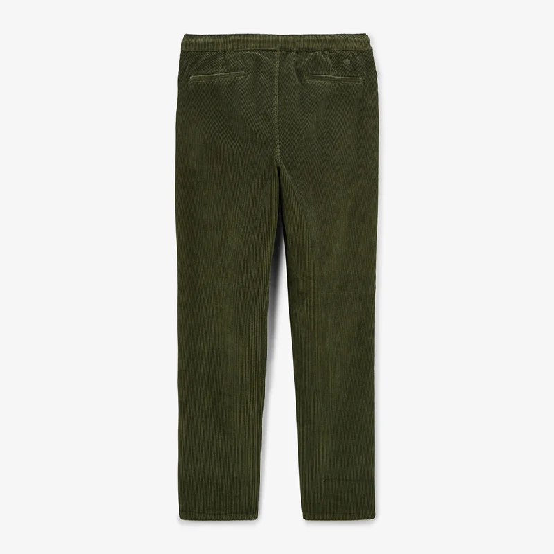Pantalon 549 regular confort élastiqué vert anglais en velours
