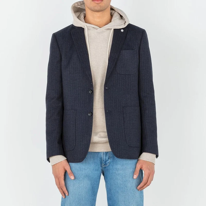 Veste Blazer Simon rayée denim