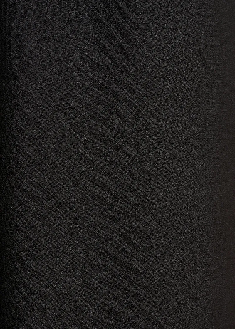 Pantalon large noir taille élastiquée
