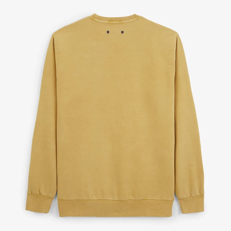 Sweat col rond Archives teinture old en coton jaune laiton