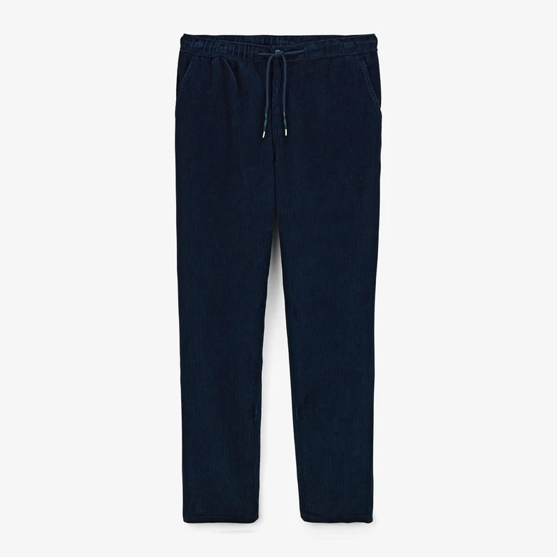 Pantalon 549 regular confort élastiqué bleu foncé en coton