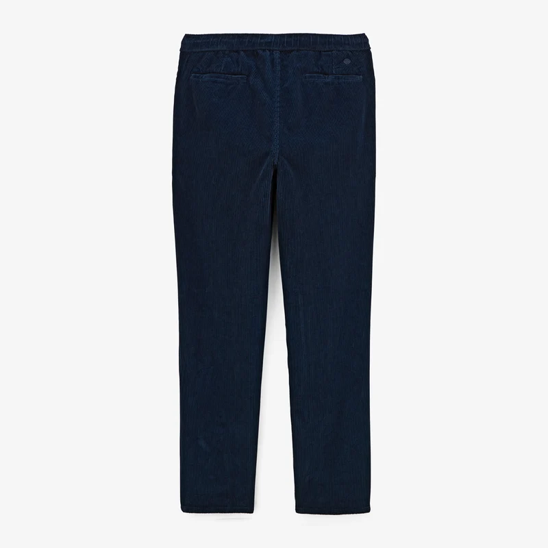Pantalon 549 regular confort élastiqué bleu foncé en coton