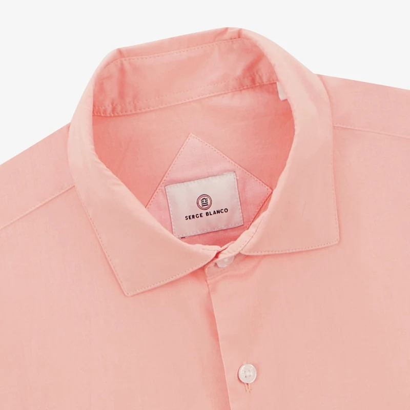 Chemise Charles mousseline de coton rose skin