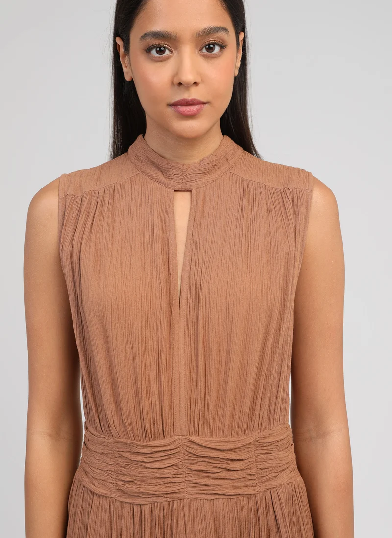ROBE LONGUE ORLANY marron