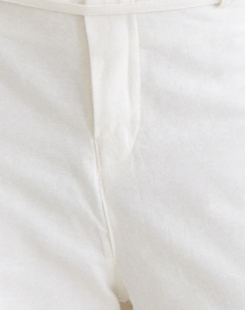 Pantalon Curisa avec nouage sur le côté, couleur ivoire