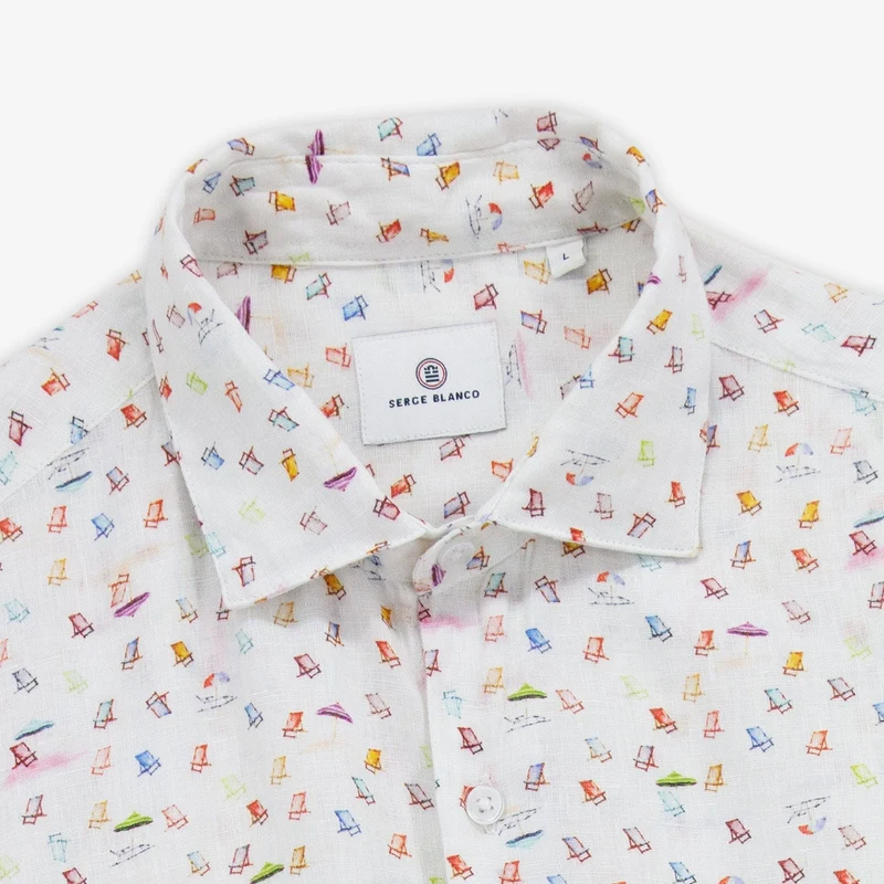 Chemise Charles en lin Summer blanche