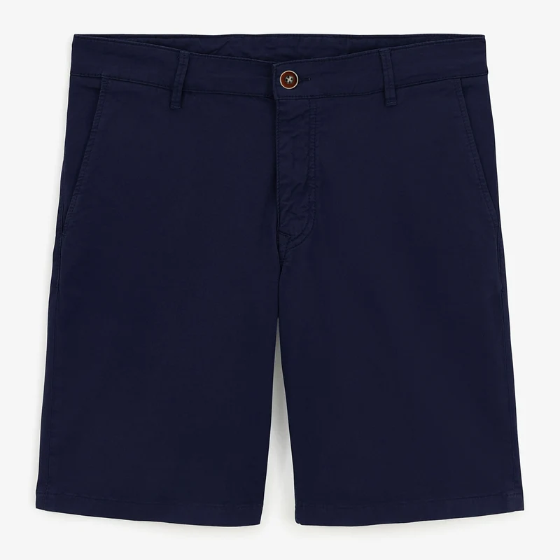 Bermuda 200 uni stretch dark navy coupe droite confort