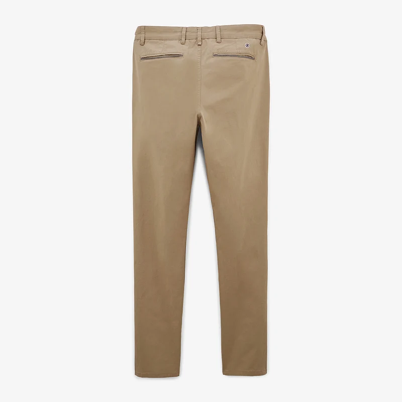 Chino 702 coupe droite confort beige en coton