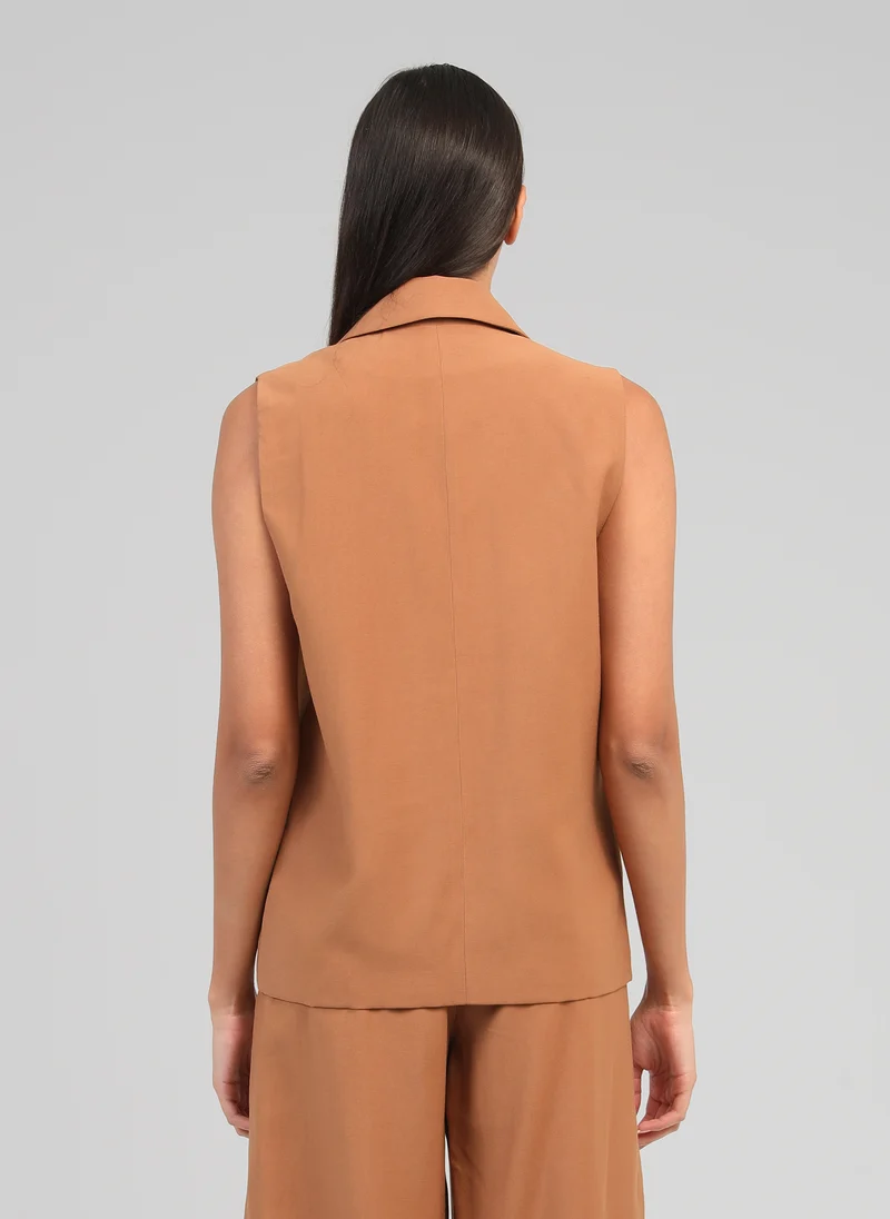 VESTE SANS MANCHES ZAKARITA daim
