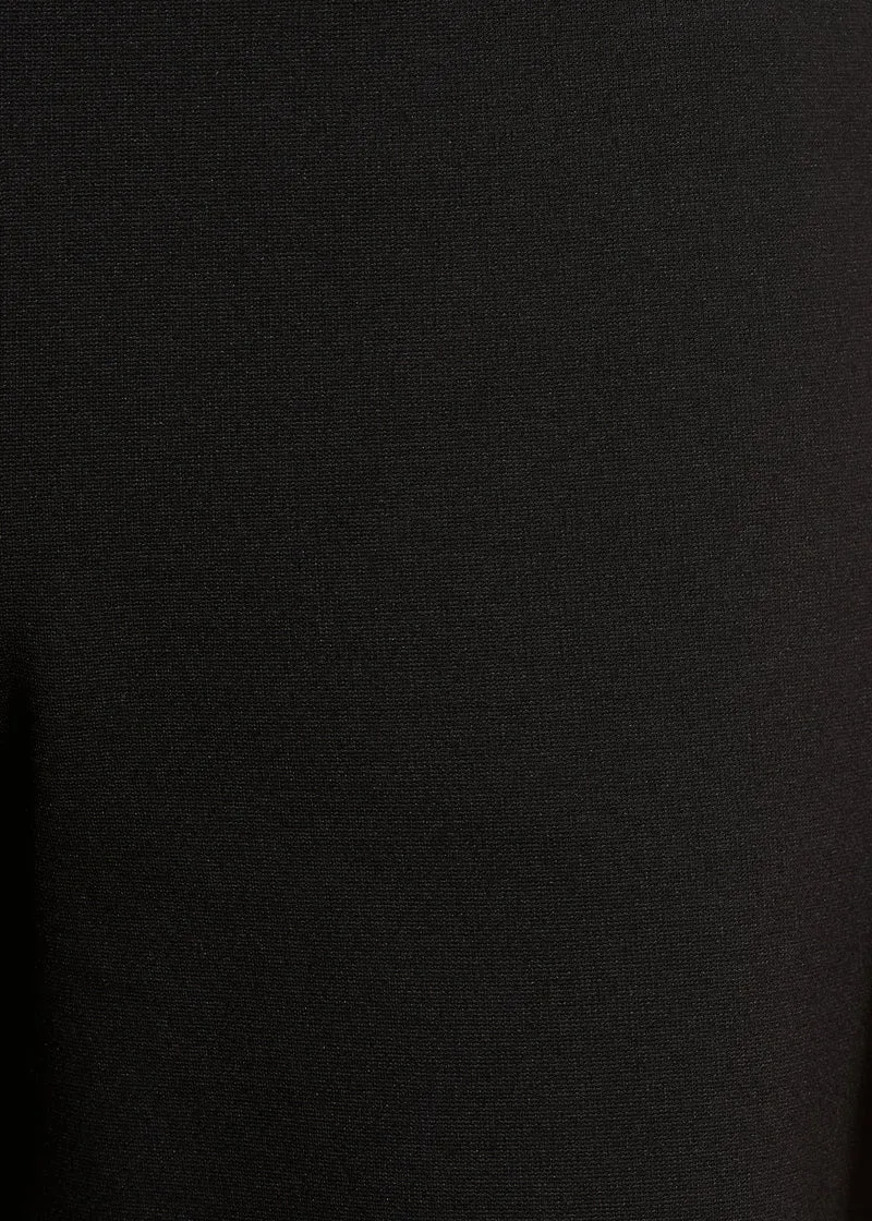 Pantalon noir droit 7/8ème en jersey milano