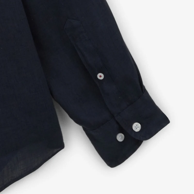 Chemise regular en lin dark navy