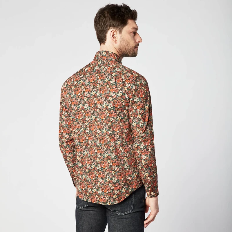 Chemise Manches Longues À Motif Fleurs