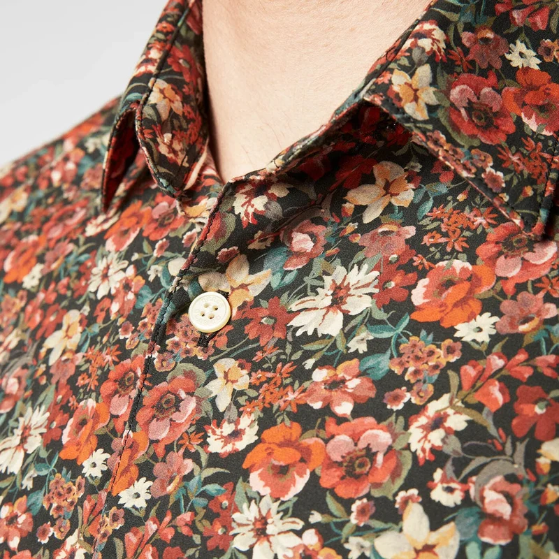 Chemise Manches Longues À Motif Fleurs
