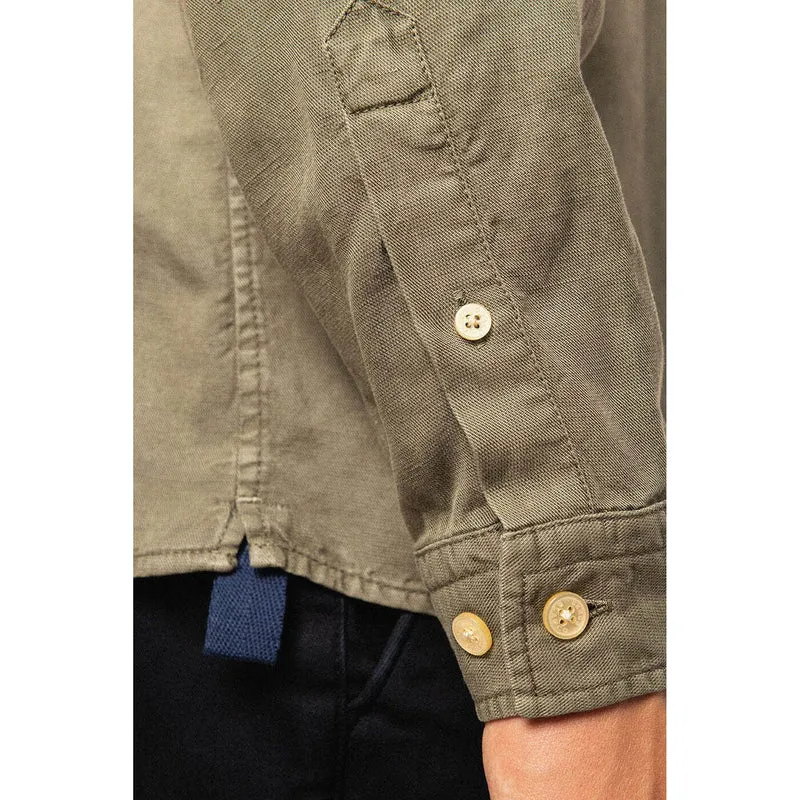 Chemise Manches Longues En Coton Teint