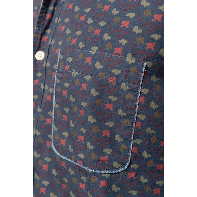 Chemise Manches Longues En Popeline Fantaisie Camouflage