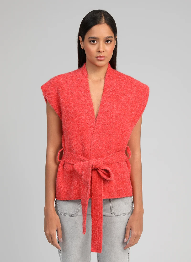 GILET LOUNINI coquelicot