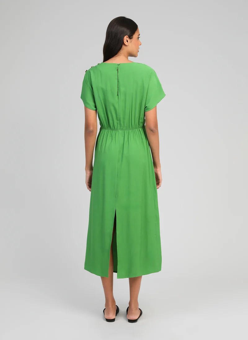 ROBE MIDI MALIXA pomme