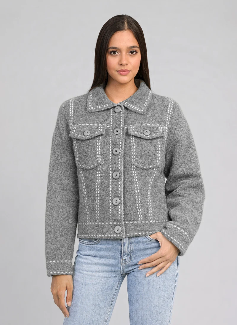GILET LECODY gris chiné
