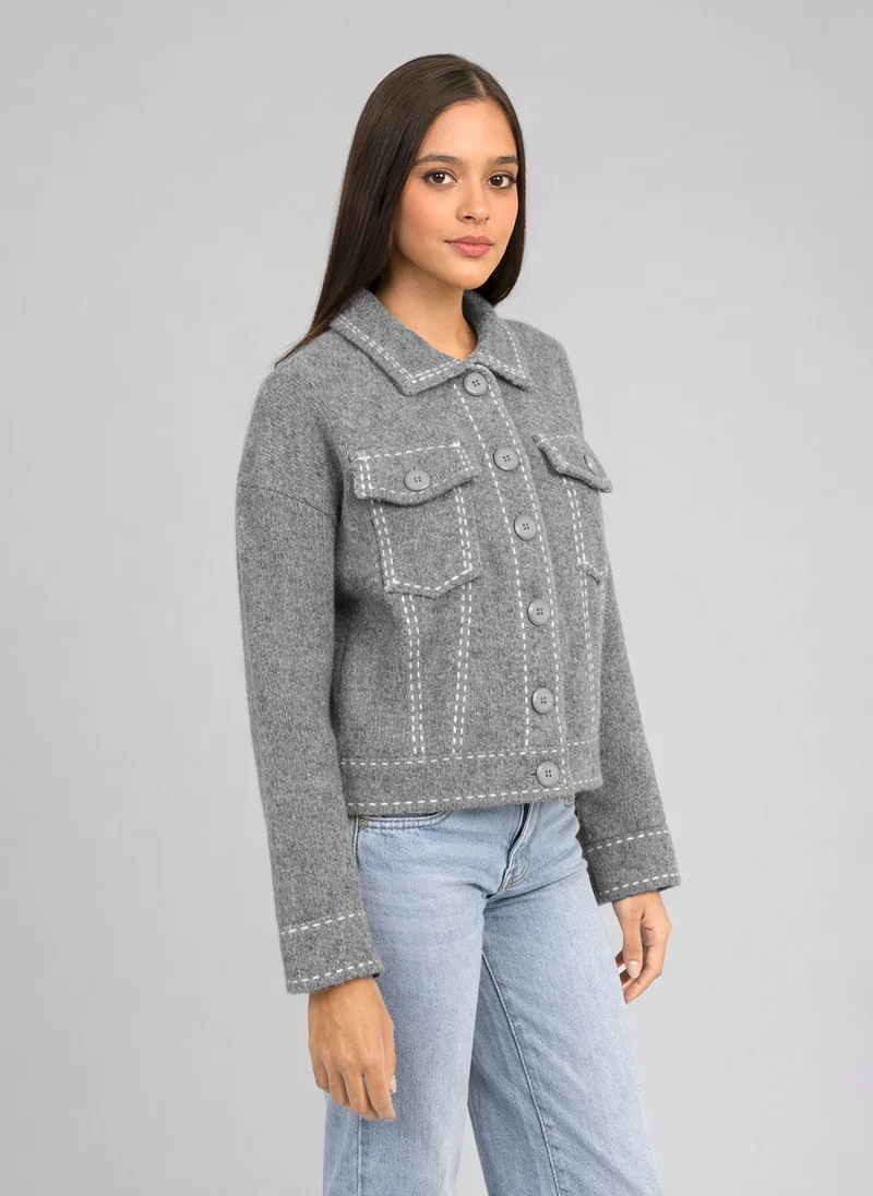 GILET LECODY gris chiné