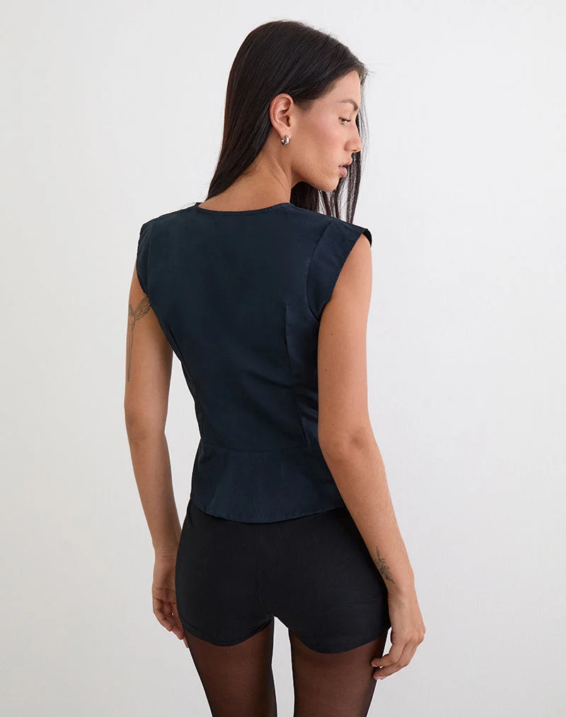 Blouse Devlon bleu marine foncé