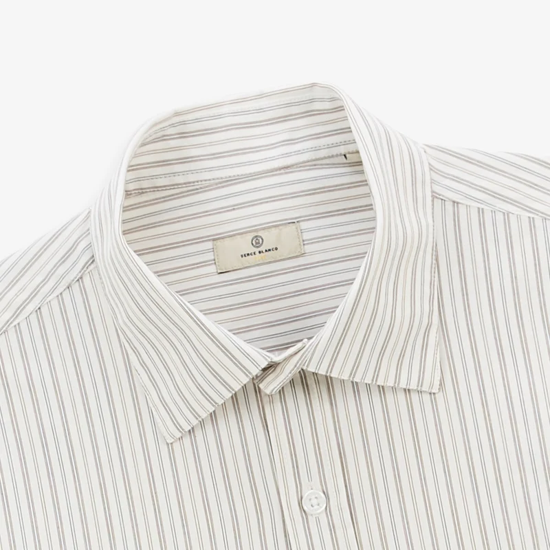 Chemise manches longues en coton à rayures Charles SBPLAY