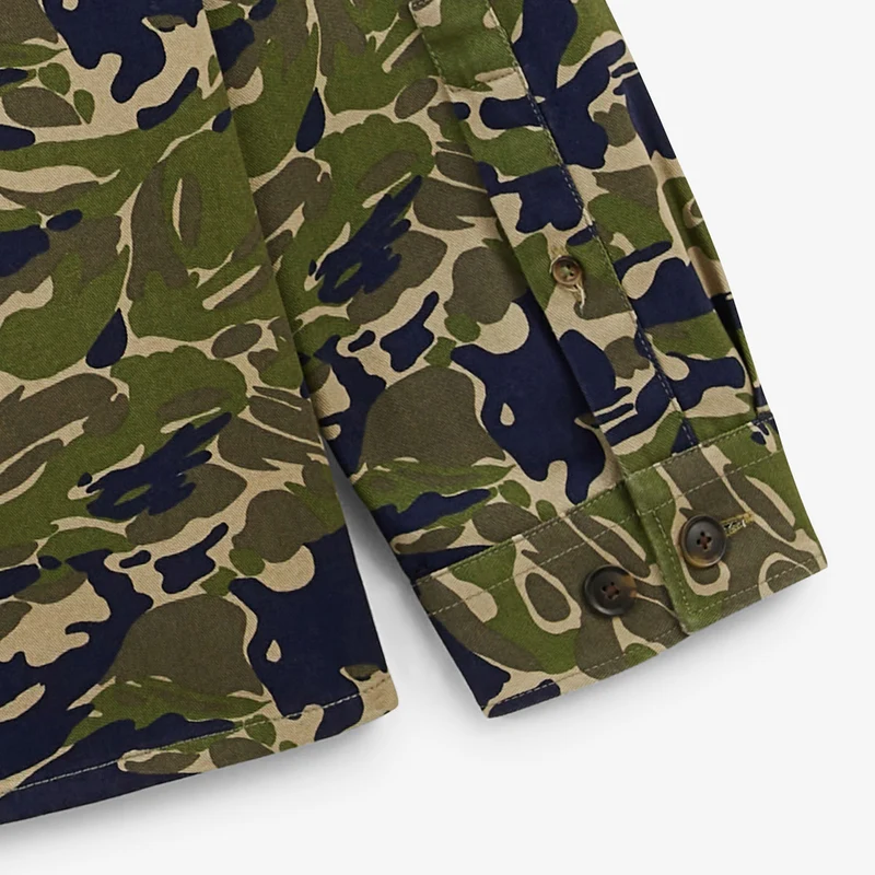 Surchemise en coton motif camouflage Clovis