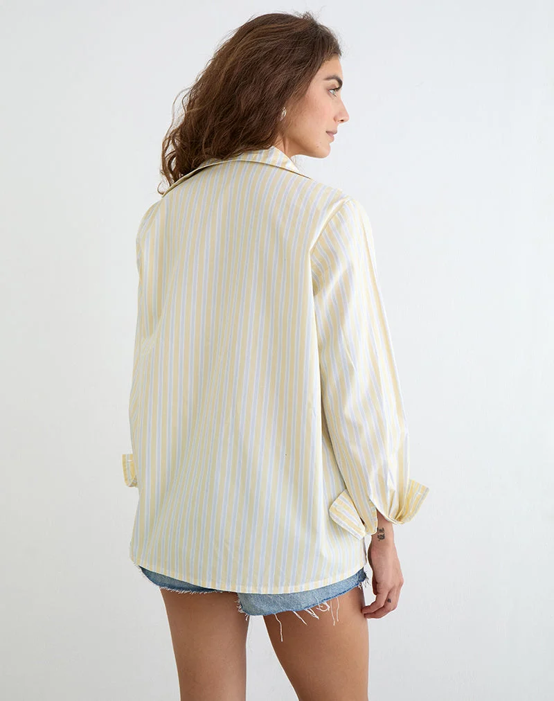 Chemise Turner à rayures « Candy Stripe » jaune