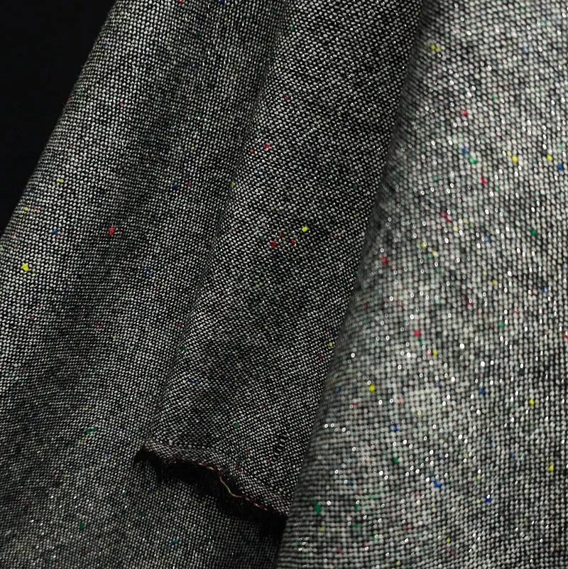 Tweed Atelier Minuit | Tissu tailleur à mouchetures lurex