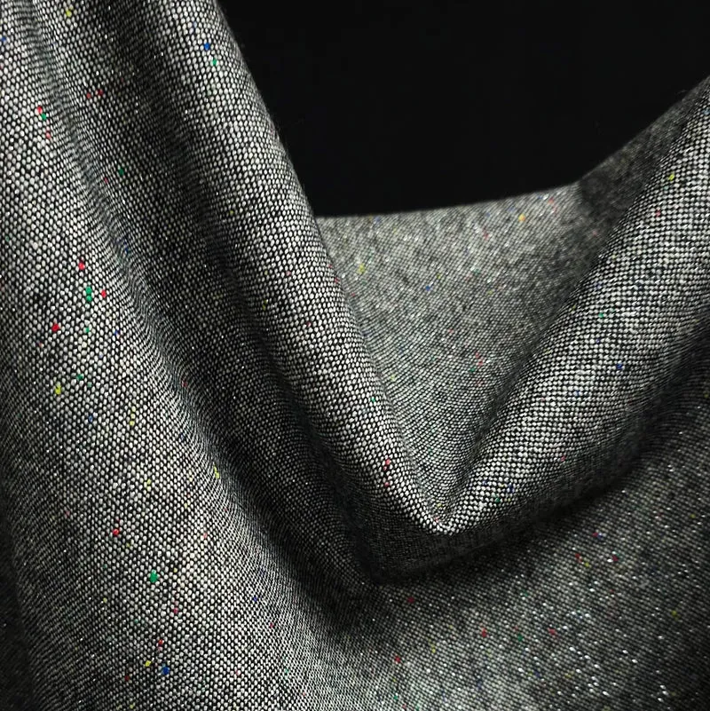 Tweed Atelier Minuit | Tissu tailleur à mouchetures lurex