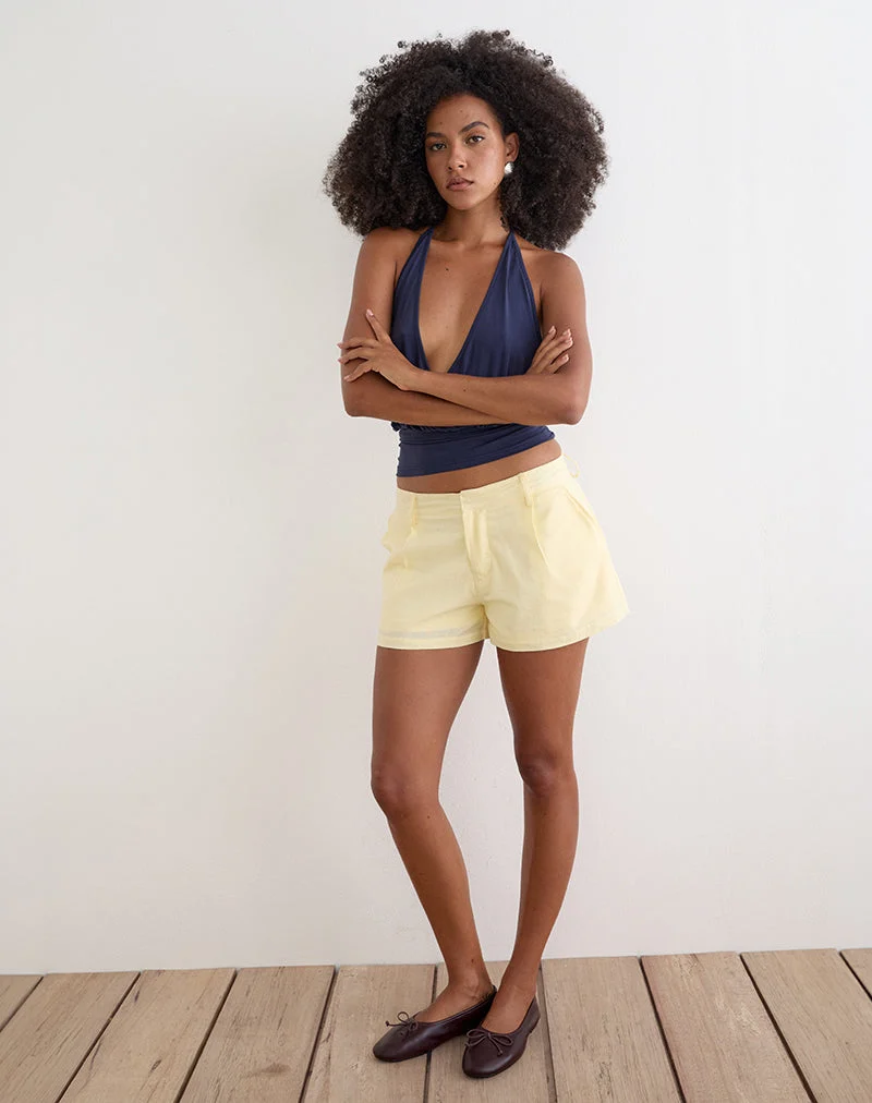 Mini-short taille basse Vexa, couleur citron