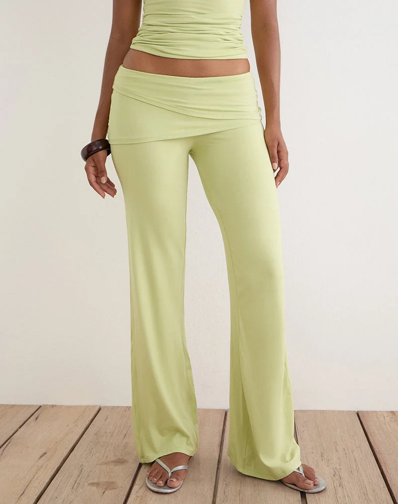 Pantalon Lolicy en jersey de rayonne, couleur pistache