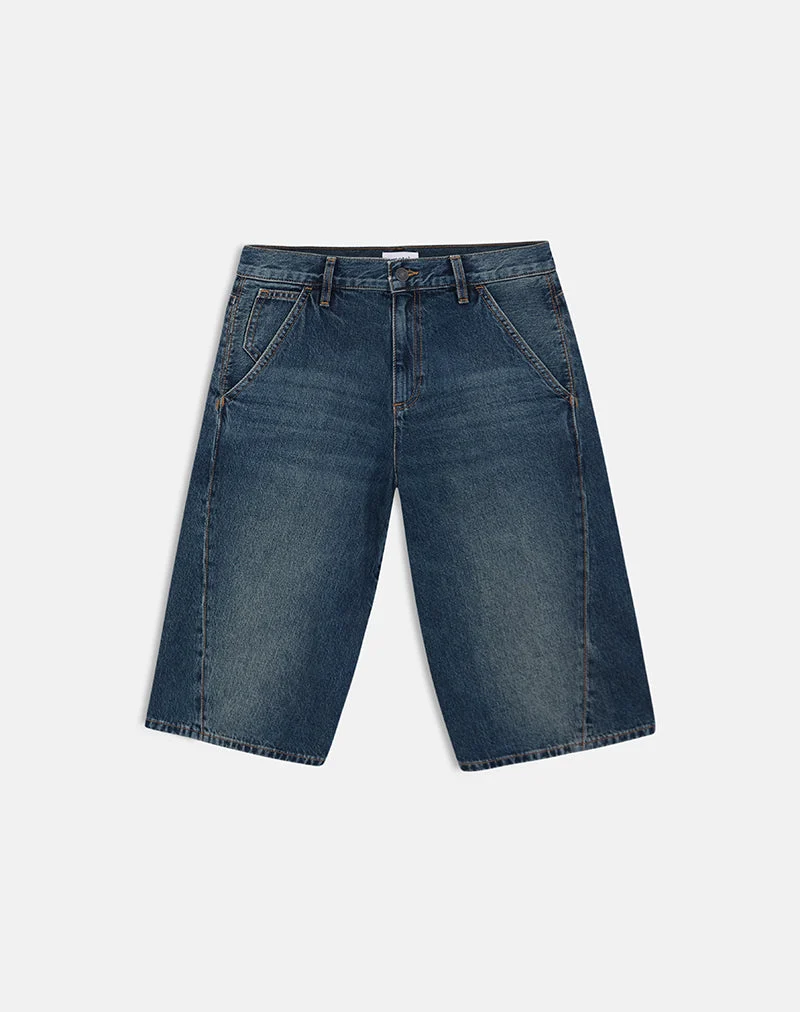 Short en denim « Twisted Cinch » vert sale
