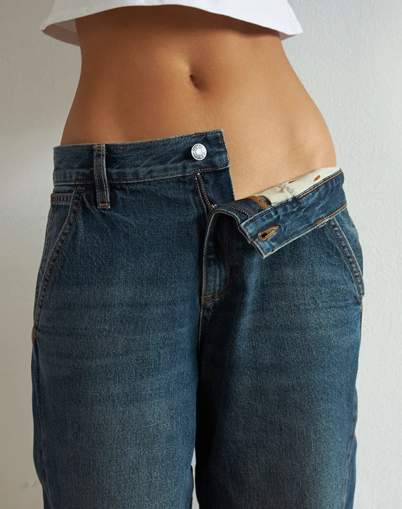 Short en denim « Twisted Cinch » vert sale